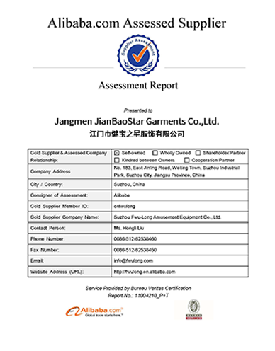 ASSESSMENT CERTIFICATE