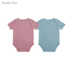 Baby Clothes Wholesale Summer Jumpsuit Bamboo Spandex Cotton Solid Color Newborn Short Sleeve Baby Romper