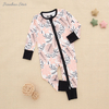 Baby Romper With Protected And Footied Design Two Way Zipper Style Full Sleeve Infant Bodysuit Jumpsuit