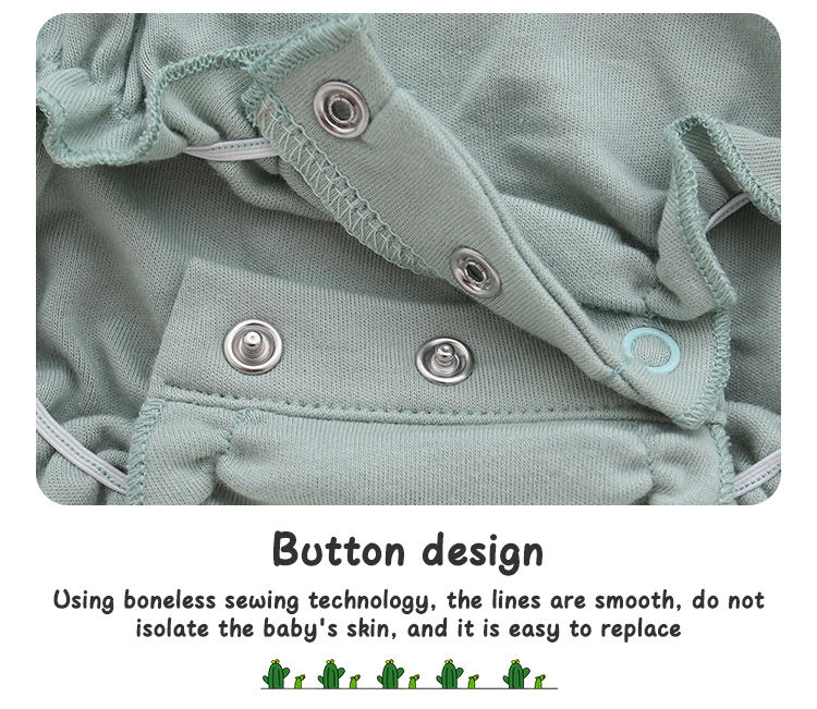 Fashionable Wholesale Infant Baby Girl Clothes Summer Bamboo Cotton Ruffle Sleeve Romper Solid Color Dress Bodysuit Clothes
