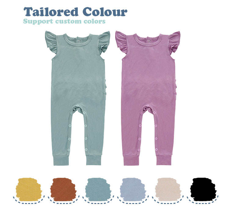Baby Clothes Summer Style Jumpsuit Sleeveless & Long Pants With Snap Button Romper High Quality 95% Bamboo Fiber 5% Spandex