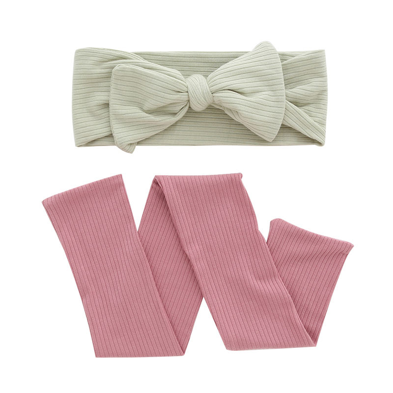 NEW Design Bamboo Knitted Baby Headband Strong Elasticity Facial Kids Head Band Solid Color Fashionable Ribbed Style