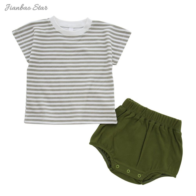 Baby Boys Pajamas Set Lovely Kids Suit Set Factory Direct Bamboo Cotton 2 Pcs Short Sleeve Casual Clothing Set