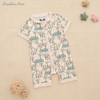 2022 New Arrivals Custom Bamboo Baby Zipper Romper One Piece Summer Style High-quality Baby Jumpsuit