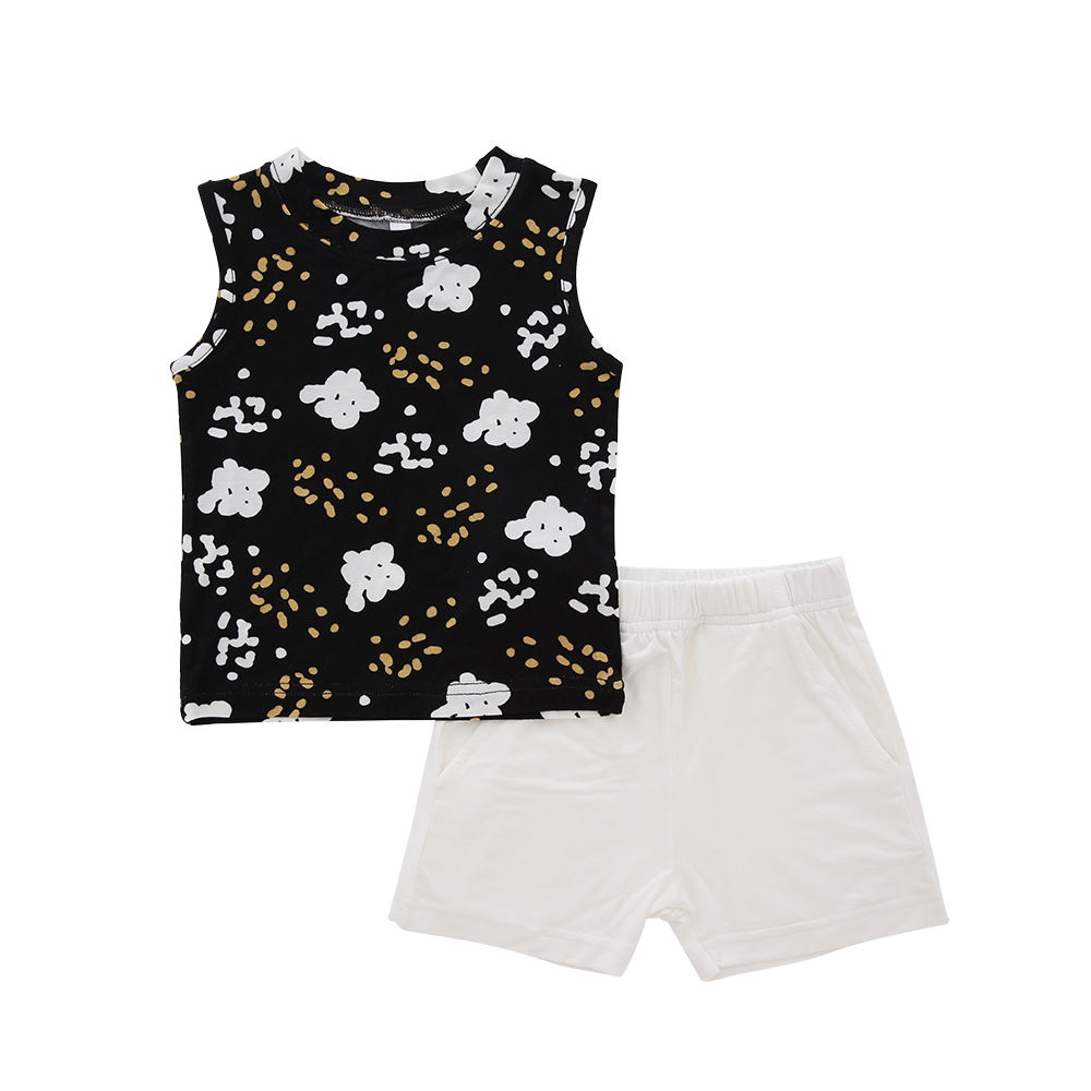 Baby Clothing Sets Sleeveless Tops And Shorts Pants 100% Cotton Knitted Unisex Wholesale Kids Clothing Premium Baby Wear