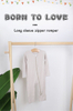 Classic Solid Color Design Suspender Bamboo Cotton Long Sleeve Lovely Baby Rompers Autumn Infants Body Suit Zipper Jumpsuits