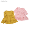 Wholesale Custom Design Baby Kids Long Sleeve Dress Lovely Baby Romper Set Autumn Solid Color Fashion Baby Girl Skirt