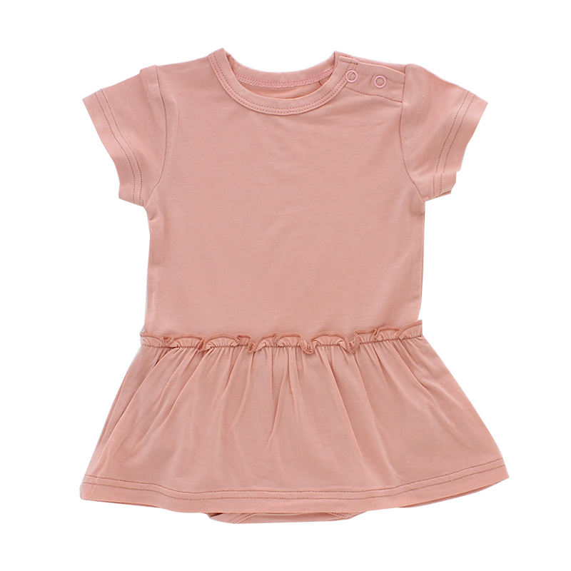 Short Sleeve Baby Romper Newborn Baby Pajamas High Quality Snap Button Style Girls Boys Bamboo Cotton Fabric Clothes