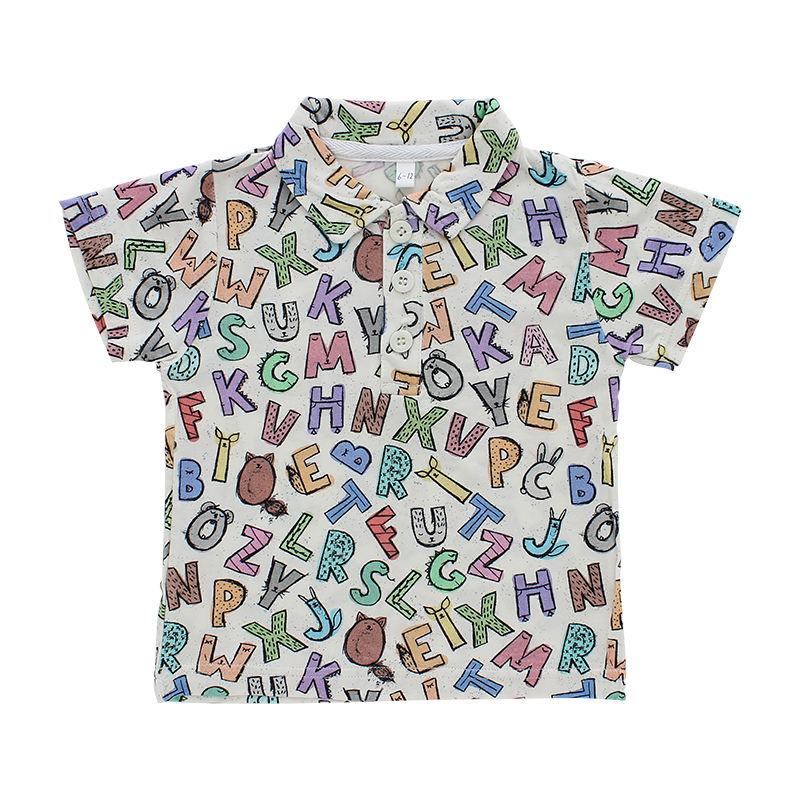 Summer Short Sleeves Lightweight Breathable Unisex Baby Toddler Kids POLO Style T-Shirt Baby Tops