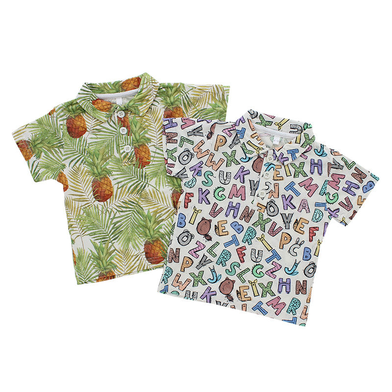 Summer Short Sleeves Lightweight Breathable Unisex Baby Toddler Kids POLO Style T-Shirt Baby Tops