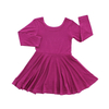 Long Sleeve Baby Girls Dress Classic Style Skirt Autumn Winter Solid Color Casual Party Toddler Kids Clothing Dresses