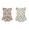 Summer Season Hot Sale Bamboo Super Soft Texture Baby Suit Clothing Ruffle Sleeveless Infant Baby Romper Sets