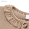 Ruffle Collar Baby Girls Dress Casual Party Clothing Lovely Autumn Long Sleeve Baby Romper Set Fashion Baby Girl Skirt