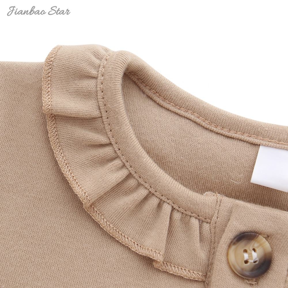 Ruffle Collar Baby Girls Dress Casual Party Clothing Lovely Autumn Long Sleeve Baby Romper Set Fashion Baby Girl Skirt