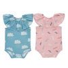 Sweet Style Sleeveless Baby Girls Romper Summer Ruffle Round Collar Baby Suit Clothing Bamboo Fiber And Spandex