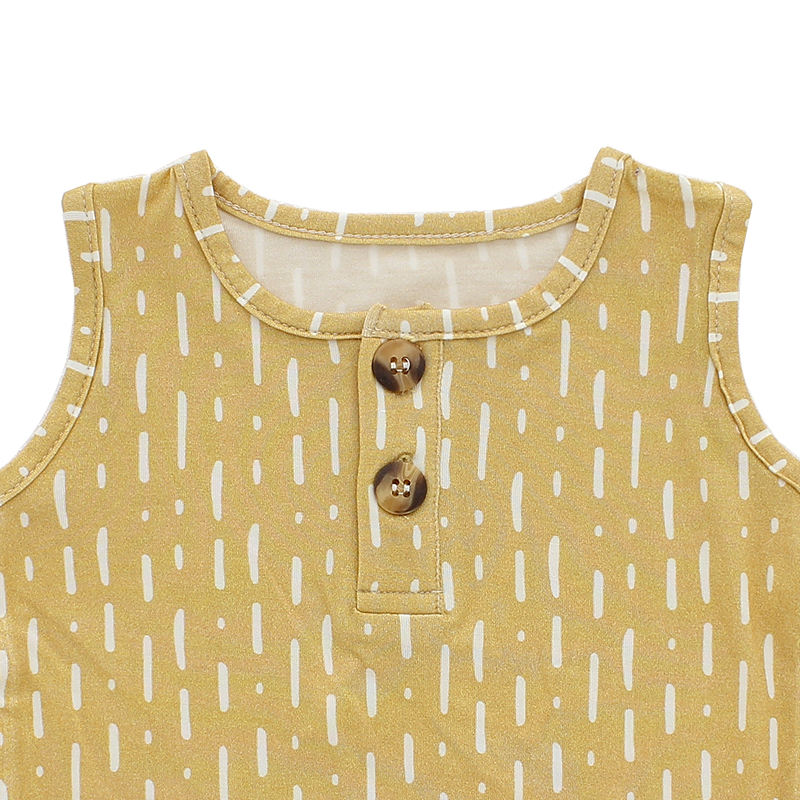 95% Bamboo Knitted Super Soft Sleeveless Baby Boy's And Girl's T-shirt Summer Solid Color And OEM Pattern Kids Tops