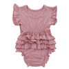 Hot-selling Sleeveless Baby Girls Romper Extra Soft Texture Ruffles Baby Jumpsuit 95% Bamboo & 5% Spandex High Quality Fabric