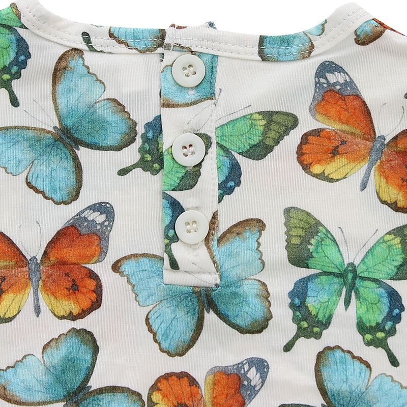 Wholesale 0-24 Months Baby Dress Casual Party Clothing Lovely Baby Dress Autumn Short Sleeve Solid Color Fashion Baby Girl Skirt