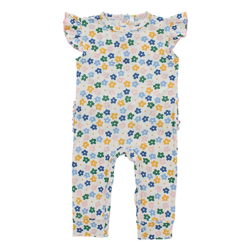 Baby Clothes Summer Style Jumpsuit Sleeveless & Long Pants With Snap Button Romper High Quality 95% Bamboo Fiber 5% Spandex