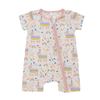 100% Cotton Fabric High Material Baby Summer Soft Jumpsuit Newborn Short Sleeve Zipper Design Baby Romper