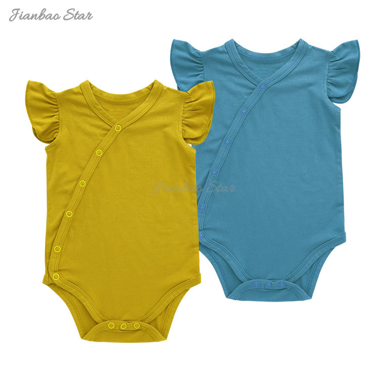 New Arrivals 100% Cotton High Quality Wholesale Newborn Baby Buttons Sleeveless Snap Cardigan Baby Clothes Romper