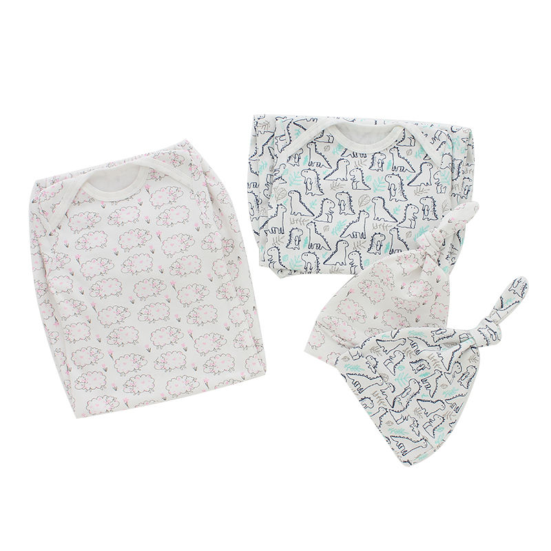 Wholesale Baby Sleeping Bag Set with Hat Long Sleeve Envelope Collar Clothing Unisex Baby Girl Boys Sleepwear Gift Set