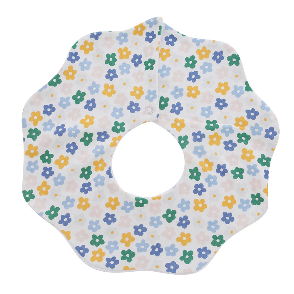 Wholesale Factory Price 100% Cotton Bamboo Toddler Baby Bibs Cute Customize Hot Selling Apron Flower Like Baby Bibs