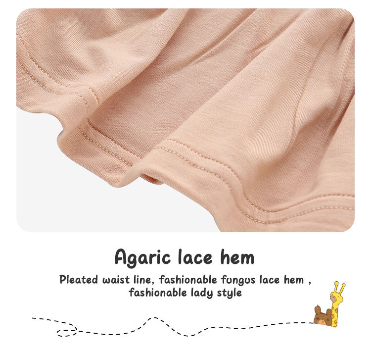 Wholesale Kids Dress Casual Party Clothing Lovely Baby Dress Autumn Short Sleeve Solid Color Fashion Baby Girl Skirt
