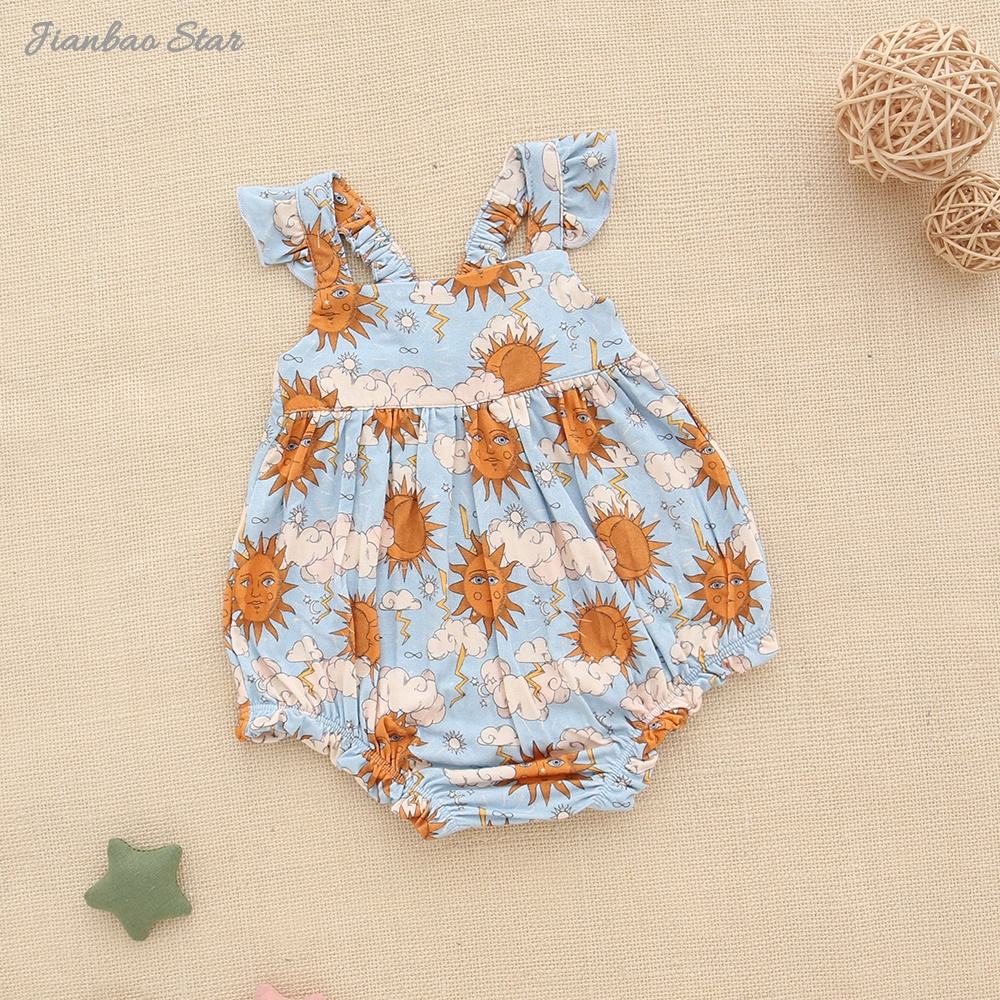 Support Customization Ins Baby Girls Suspenders Style Bamboo Cotton Sleeveless Best Summer Romper From Factory