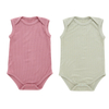 Popular Bamboo Knitted Unisex Baby Rompers Sleeveless Summer Envelope Collar Baby Clothing Opening Button Design Baby Jumpsuit
