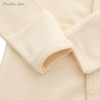 New Design 100% Cotton Custom Solid Color Long Sleeved Pocked Pajamas Buttons New Born Baby Romper Baby Clothing