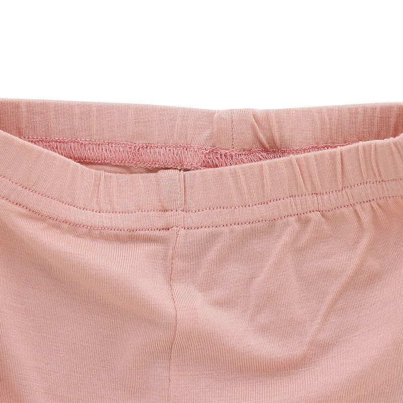 New Hot Selling Toddler Girls Kids Triple Ruffle Pants Pink Customize Color Bamboo Spandex Blend Baby Little Children Pants