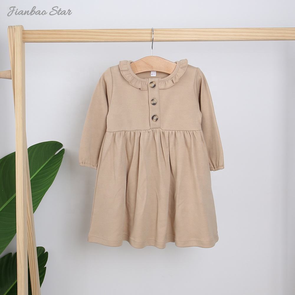 Baby And Kids Boutique Cotton Bamboo Viscose Baby Winter Girl Dresses Kids Girl Dresses Toddler Girl Clothes