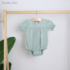Factory New Arrivals Ruffle 100% Cotton Comfortable Custom Color Buttons Short Sleeves Summer Style Unisex Baby Romper