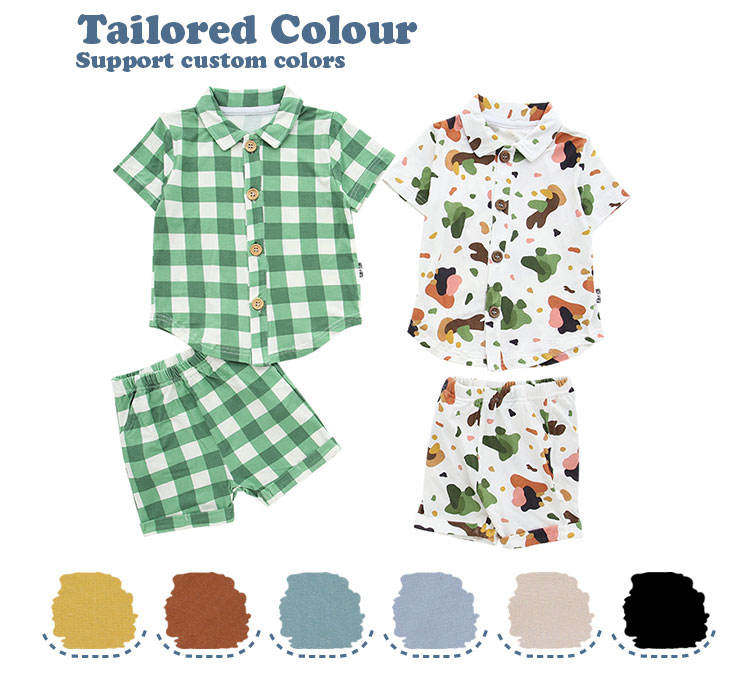 Baby & Kids Boys Polo Short Sleeve Shirt And Shorts With Pocket Design Summer Turn-down Collar Kids Clothing Suit