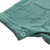 New Design Top Sale 100% Cotton Fashion Comfortable Pocket Buttons Sleeveless Unisex Newborn Baby Clothes Baby Rompers