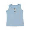 95% Bamboo Knitted Super Soft Sleeveless Baby Boy's And Girl's T-shirt Summer Solid Color And OEM Pattern Kids Tops