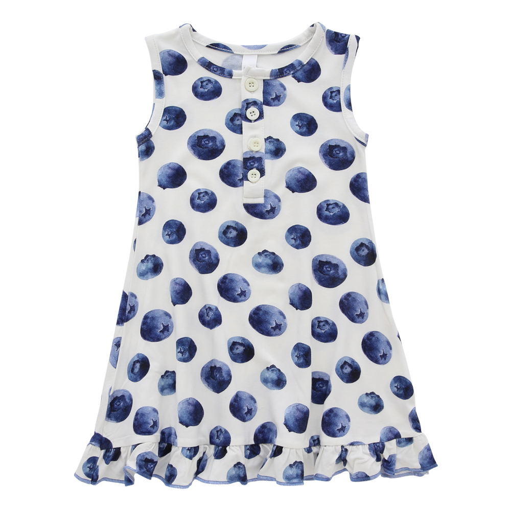Summer Sweet And Lovely Baby Girls Dress OEM Printed Design Sleeveless Kids Dress Multi-Color Floral Style Clothing