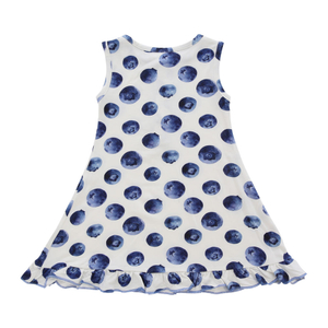 Wholesale Baby Girl Dresses Sleeveless Simpleness Design Baby Clothing Spring Summer Blueberry Pattern Lovely Little Girl Dress