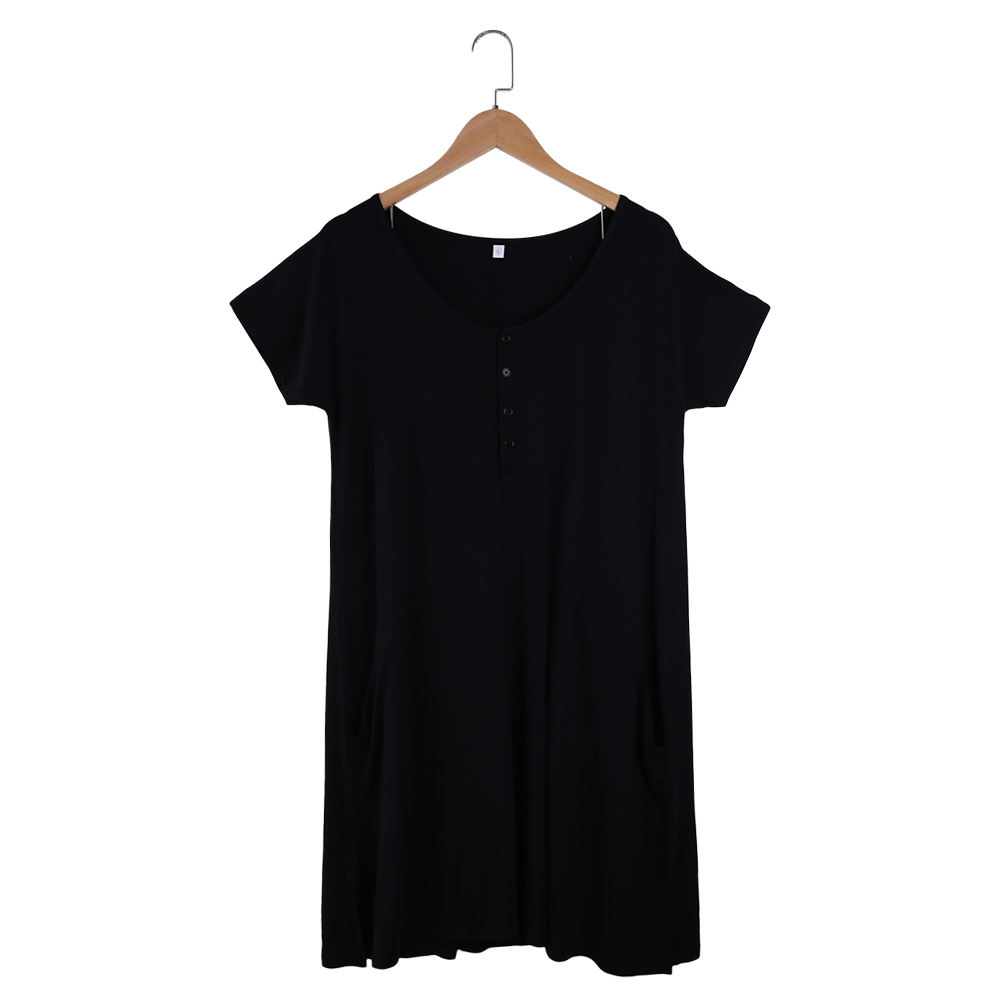 Extra Soft Bamboo Knitted Mommy Women Girls Pajamas Dress Sleepwear With Opening Button Design