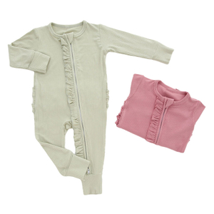 Newborn Baby Clothes Unisex Boys And Girls Solid Color Baby Winter Clothes Ribbed Bamboo Viscose Baby Rompers