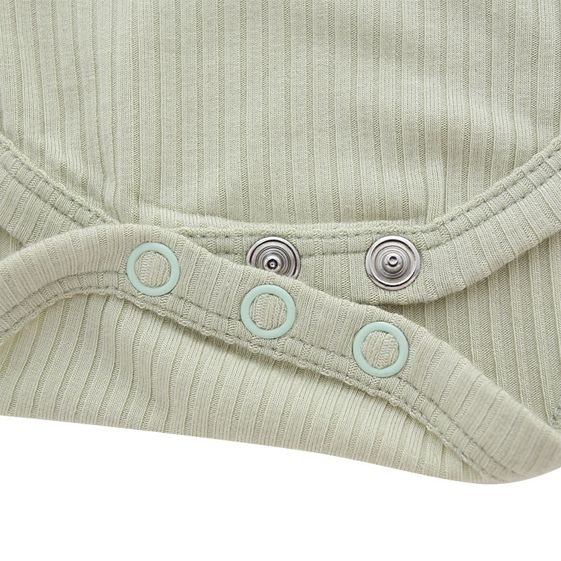 Hot Sale High Quality 100% Cotton Knitted Custom Wholesale Buttons Sleeveless New Born Unisex Baby Rompers