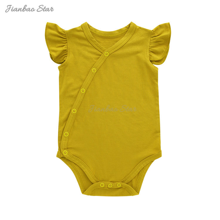 New Arrivals 100% Cotton High Quality Wholesale Newborn Baby Buttons Sleeveless Snap Cardigan Baby Clothes Romper