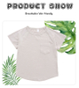 Wholesale Newborn Baby 0-2Years Summer Tops Solid Color With A Little Pocket Design Boy's And Girl's Kids T-shirt