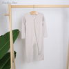 Wholesale New Born Long Sleeve Zipper Autumn Winter Baby Clothes Custom Solid Color Unisex 95% Bamboo Baby Rompers