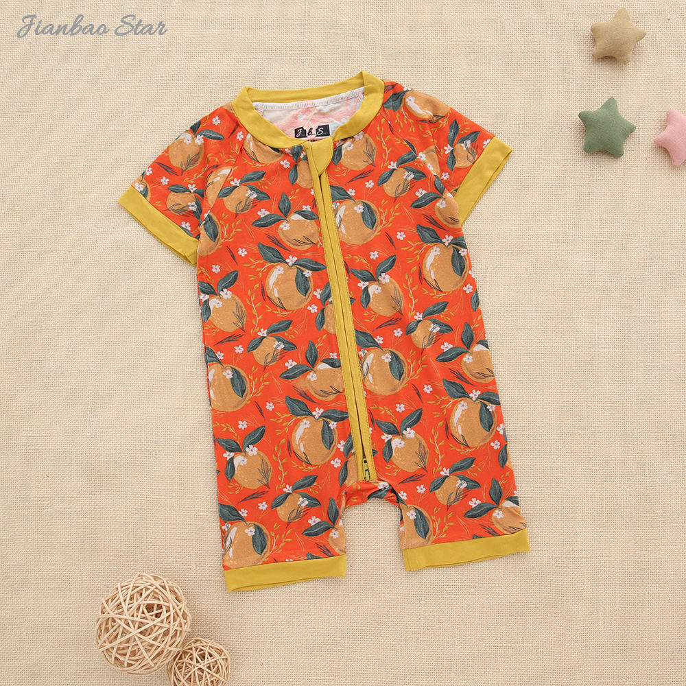 New Released Color Pattern Baby One-Piece Suit Summer Short Sleeve Ruffle Rompers Bodysuits Clothes Baby Clothes