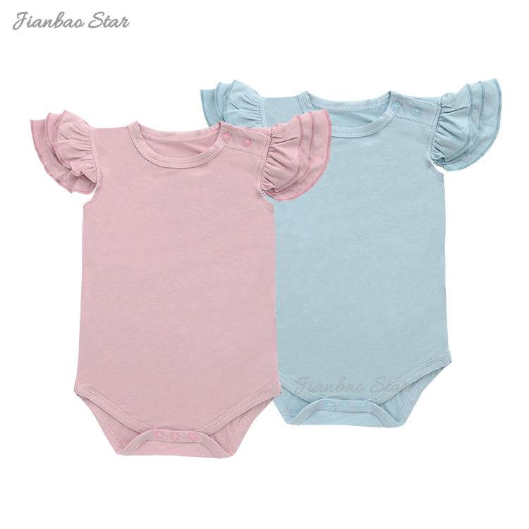 Wholesale Sleeveless Baby Romper Bamboo Spandex Cotton Material Clothing Cute Lovely Baby Jumpsuit in Solid Color Design