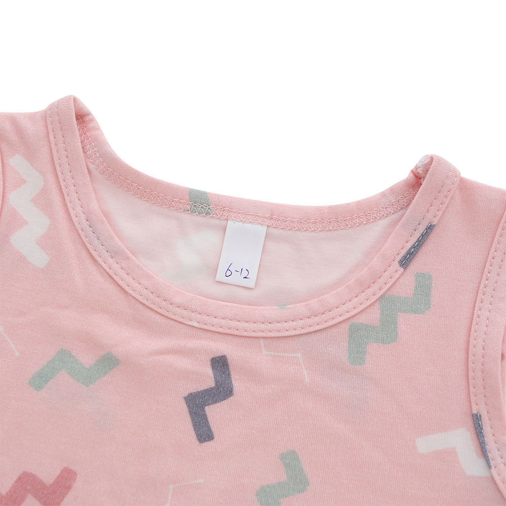 Hot Sale Wholesale Custom 100% Cotton Bamboo Fabric Breathable Clothing Set Summer Unisex Sleeveless Baby Suit